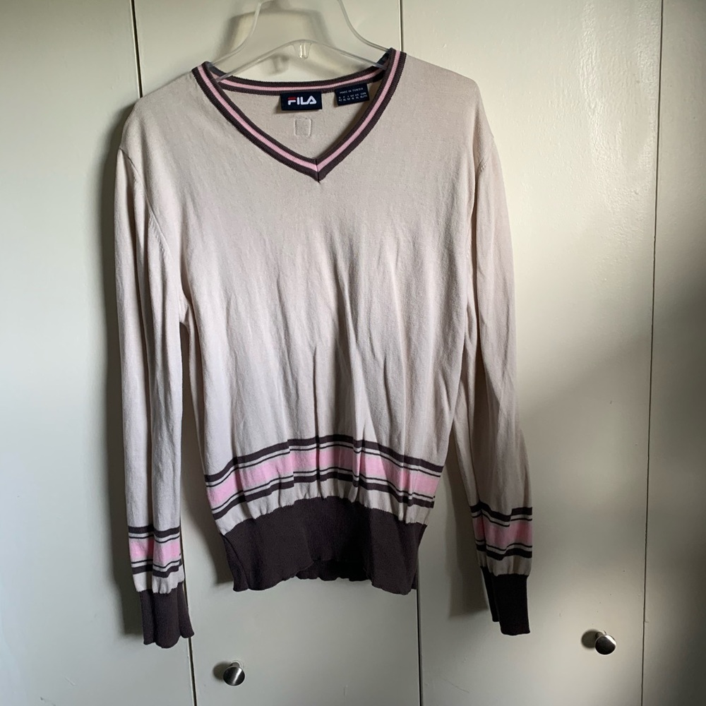 Fila Tan Sweater with Stripes